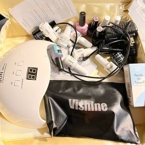 Gel Nail Polish Kit with UV Light